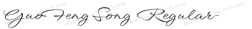 GuoFeng Song Regular字体转换